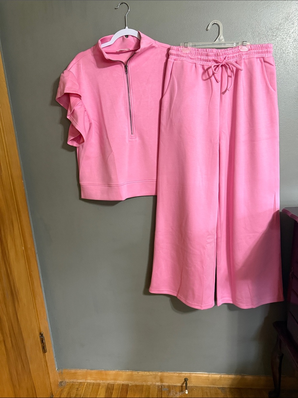 Wishlist Soft Pink Wide-Leg Drawstring Pants